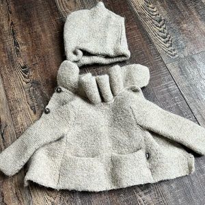 Oeuf NYC 100% Baby Alpaca Gray Baby Matching Set (6M)